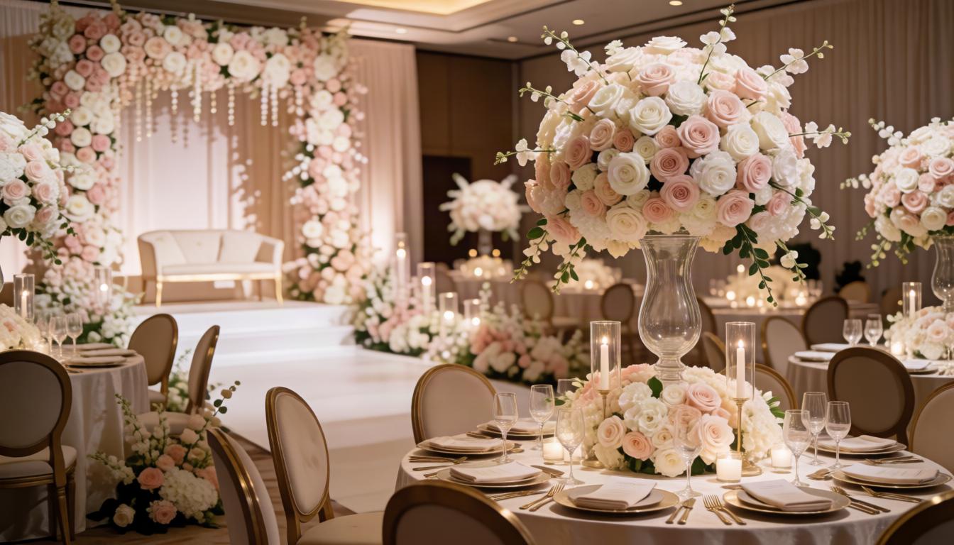 Venue floral setup